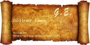 Göllner Emma névjegykártya